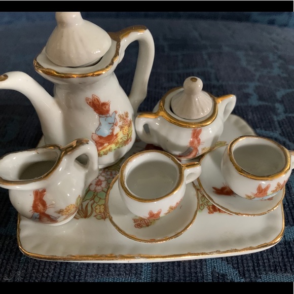 beatrix potter mini tea set